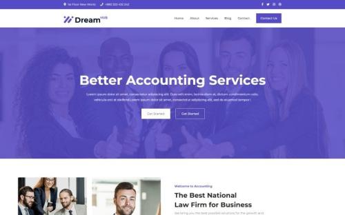 DreamHub - Accounting Elementor WordPress Theme theme free